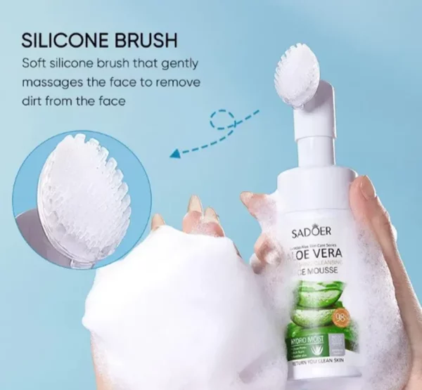 فوم شستشو صورت براش دار آلوئه ورا سادور Face Mousse Aloe Vera (120 ml)