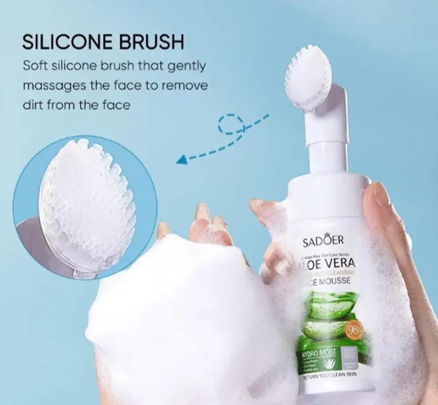 فوم شستشو صورت براش دار آلوئه ورا سادور Face Mousse Aloe Vera (120 ml)