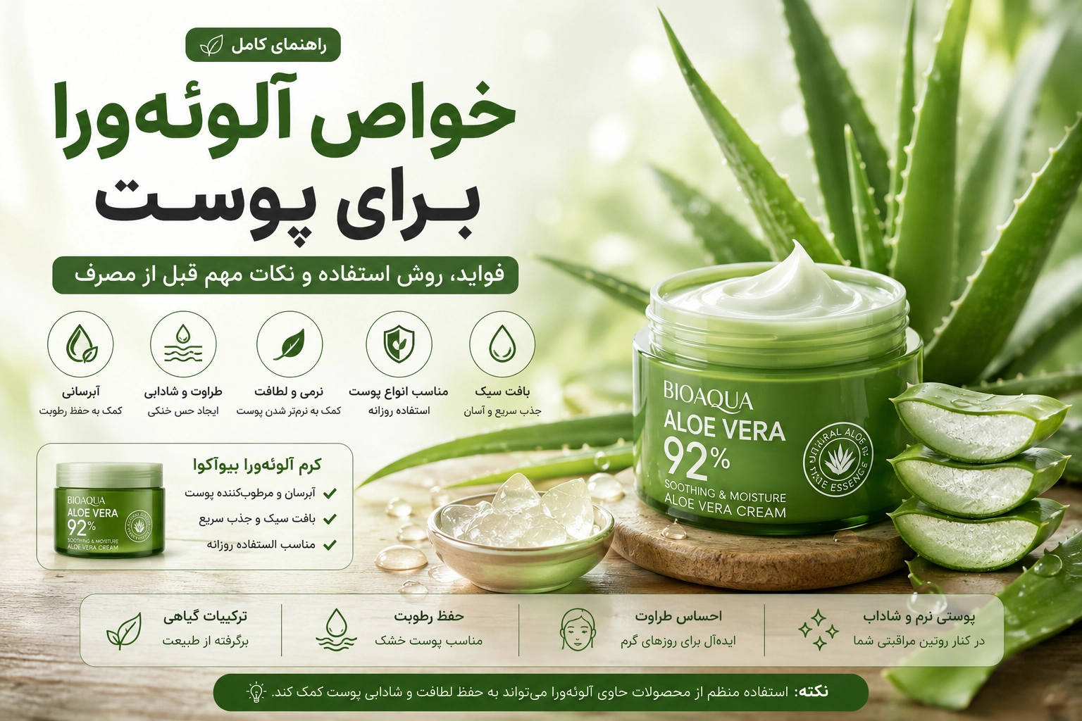 خواص آلوئه ورا برای پوست