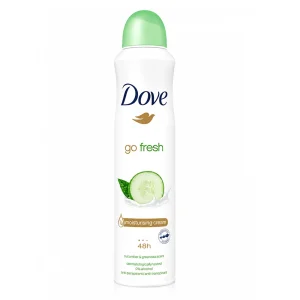 اسپری ضد تعریق زنانه داو اصل مدل Go Fresh با رایحه خیار و چای سبز حجم 250 میلی‌لیتر