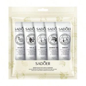 کرم مرطوب کننده شیر سادور پک 5 عددی Sadoer Hand Cream (150gr)
