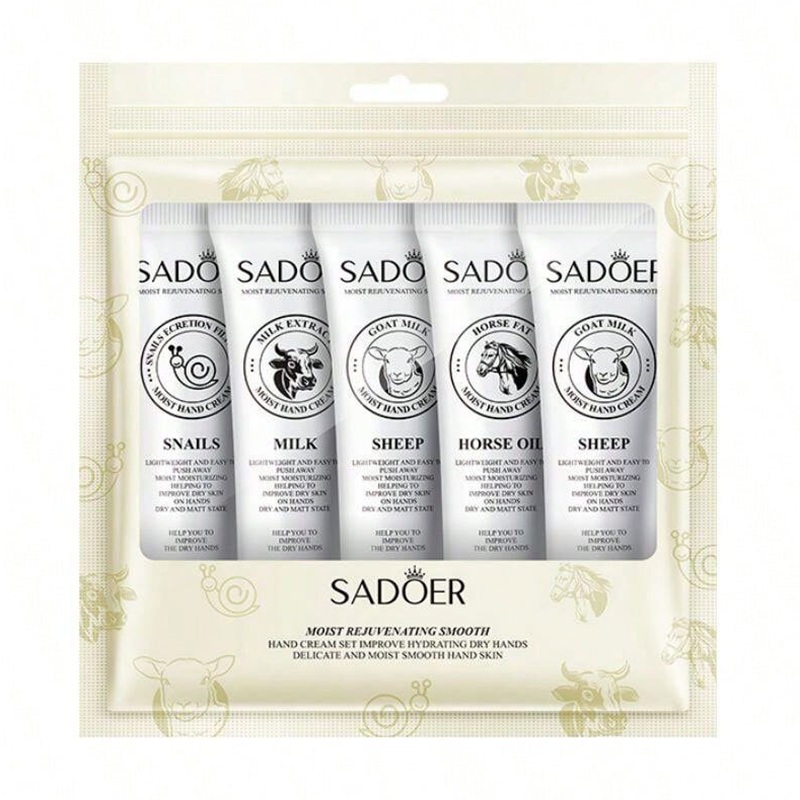 کرم مرطوب کننده شیر سادور پک 5 عددی Sadoer Hand Cream (150gr)